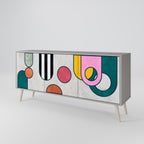 COOL STORY 3-Door Sideboard in Grey Finish