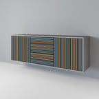LINEOUT SPECTRUM 3-Door Sideboard in Grey Finish