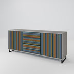LINEOUT SPECTRUM 3-Door Sideboard in Grey Finish