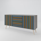 LINEOUT SPECTRUM 3-Door Sideboard in Grey Finish