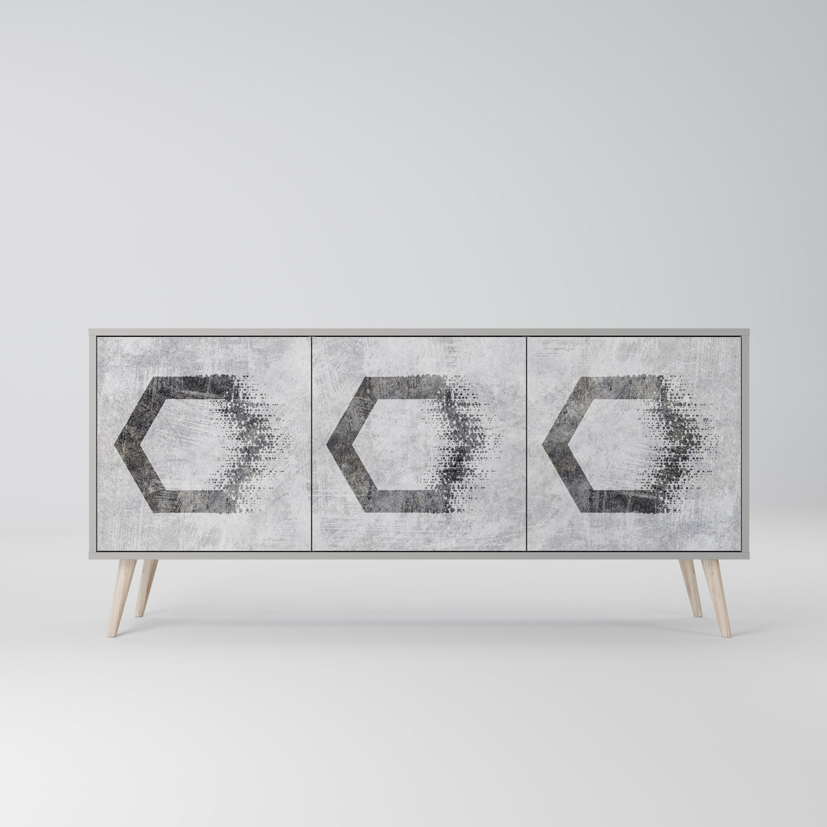 HEXAGONAL FIGURES Aparador de 3 Portas