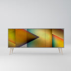 PIERCING SHARPNESS 3-Door Sideboard in Grey Finish