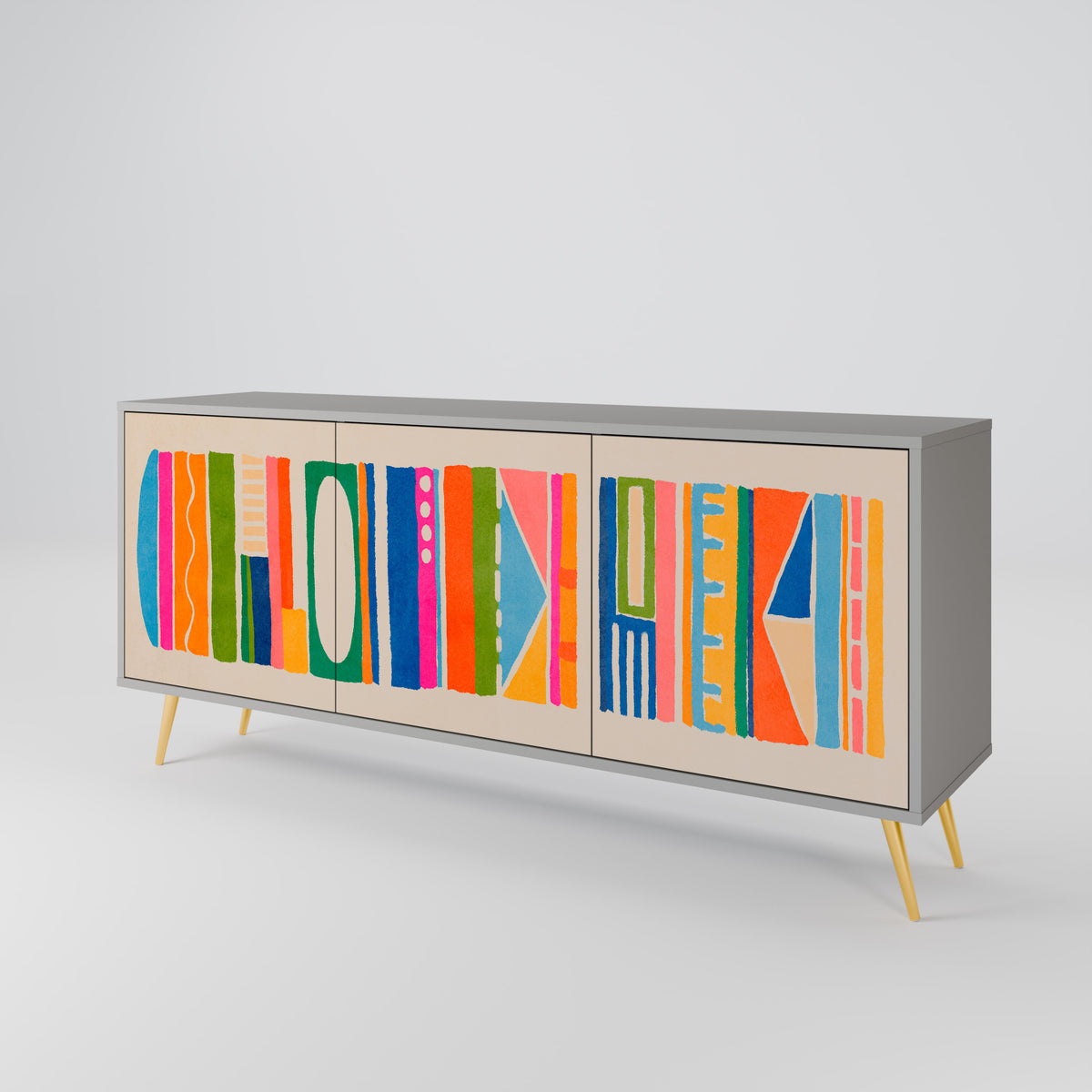 GEOMETRIC SHINE 3-Door Sideboard