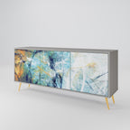ABSTRACT THOUGHTS 3-Door Sideboard in Grey Finish