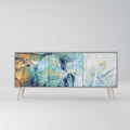 ABSTRACT THOUGHTS 3-Door Sideboard in Grey Finish