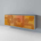 STRENGTHENING RELATION 3-Door Sideboard in Grey Finish