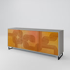STRENGTHENING RELATION 3-Door Sideboard in Grey Finish