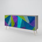 COLD SHOWCASE 3-Door Sideboard in Grey Finish
