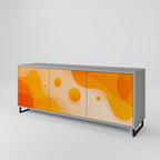 ORANGE ARRANGEMENT 3-Door Sideboard in Grey Finish