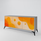 ORANGE ARRANGEMENT 3-Door Sideboard in Grey Finish