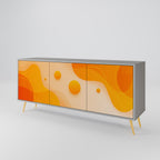 ORANGE ARRANGEMENT 3-Door Sideboard in Grey Finish