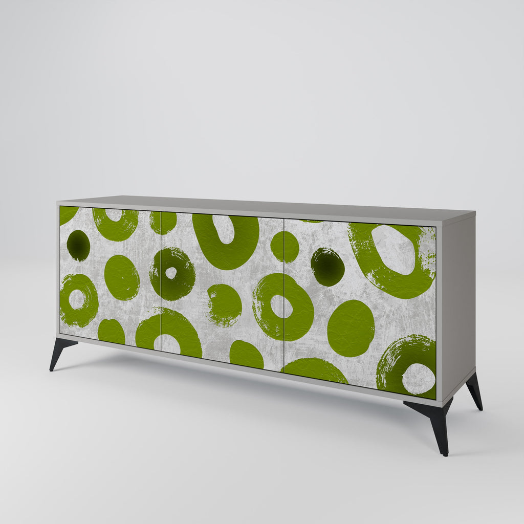 GREEN RHAPSODY 3-Door Sideboard in Grey Finish