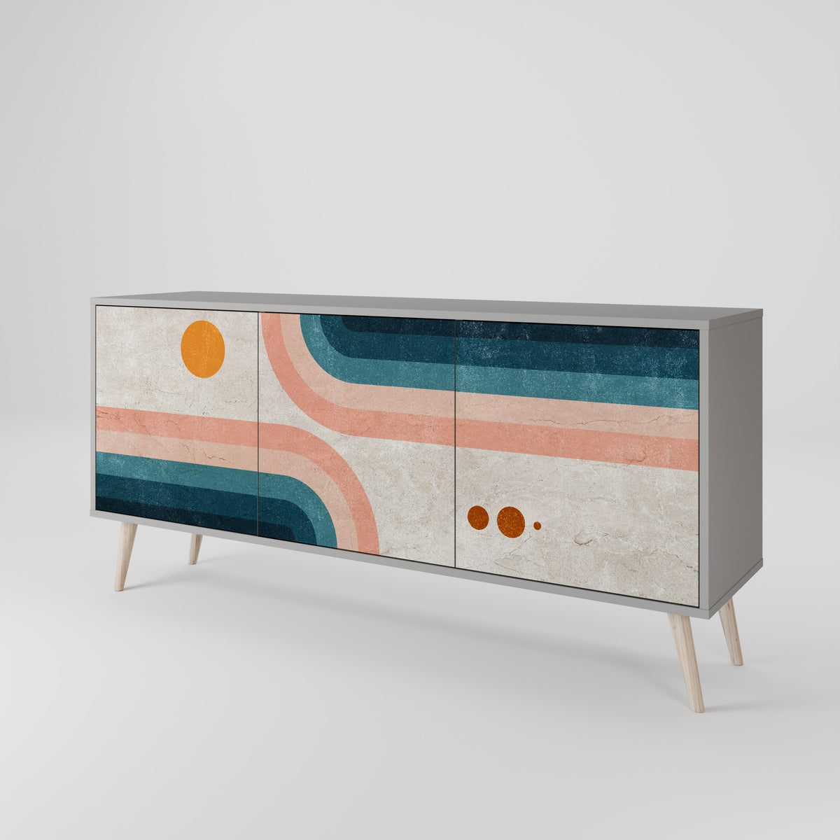 TWO HALVES 3-Door Sideboard