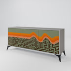 SIMPLE SOLUTIONS 3-Door Sideboard in Grey Finish