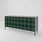 ROYAL MEDALLION 3-Door Sideboard in Grey Finish