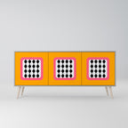 TEARS IN HEAVEN 3-Door Sideboard in Grey Finish