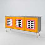 TEARS IN HEAVEN 3-Door Sideboard in Grey Finish