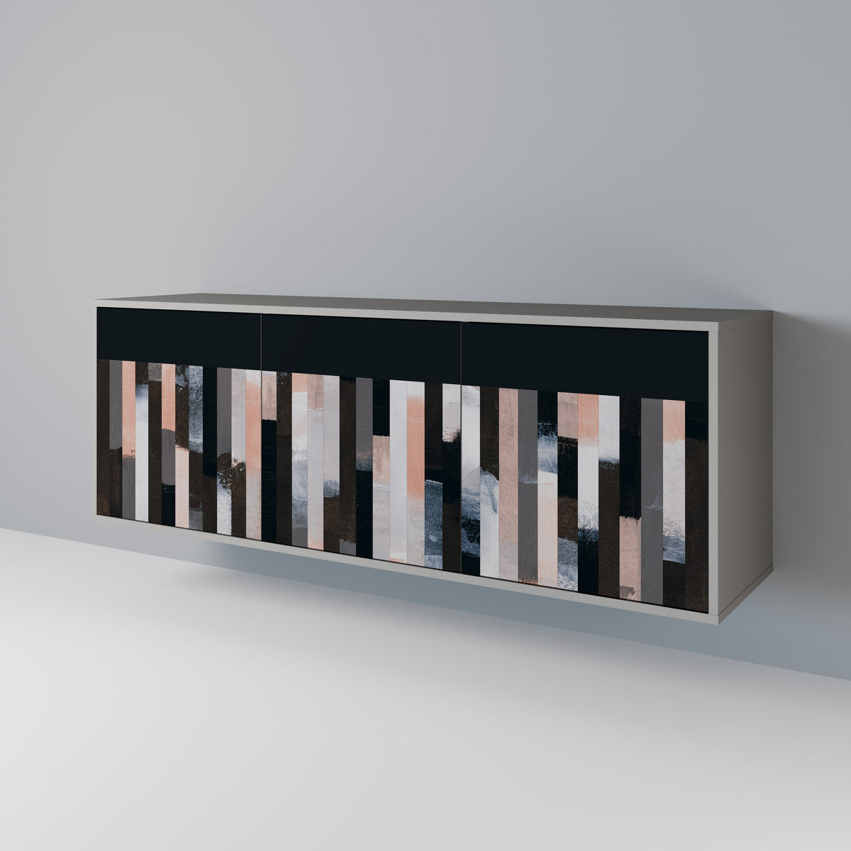 COLLAGE OF RECTANGLES 3-Door Sideboard