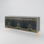 ROYAL ORDINARINESS 3-Door Sideboard in Grey Finish
