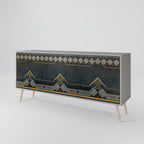 ROYAL ORDINARINESS 3-Door Sideboard in Grey Finish