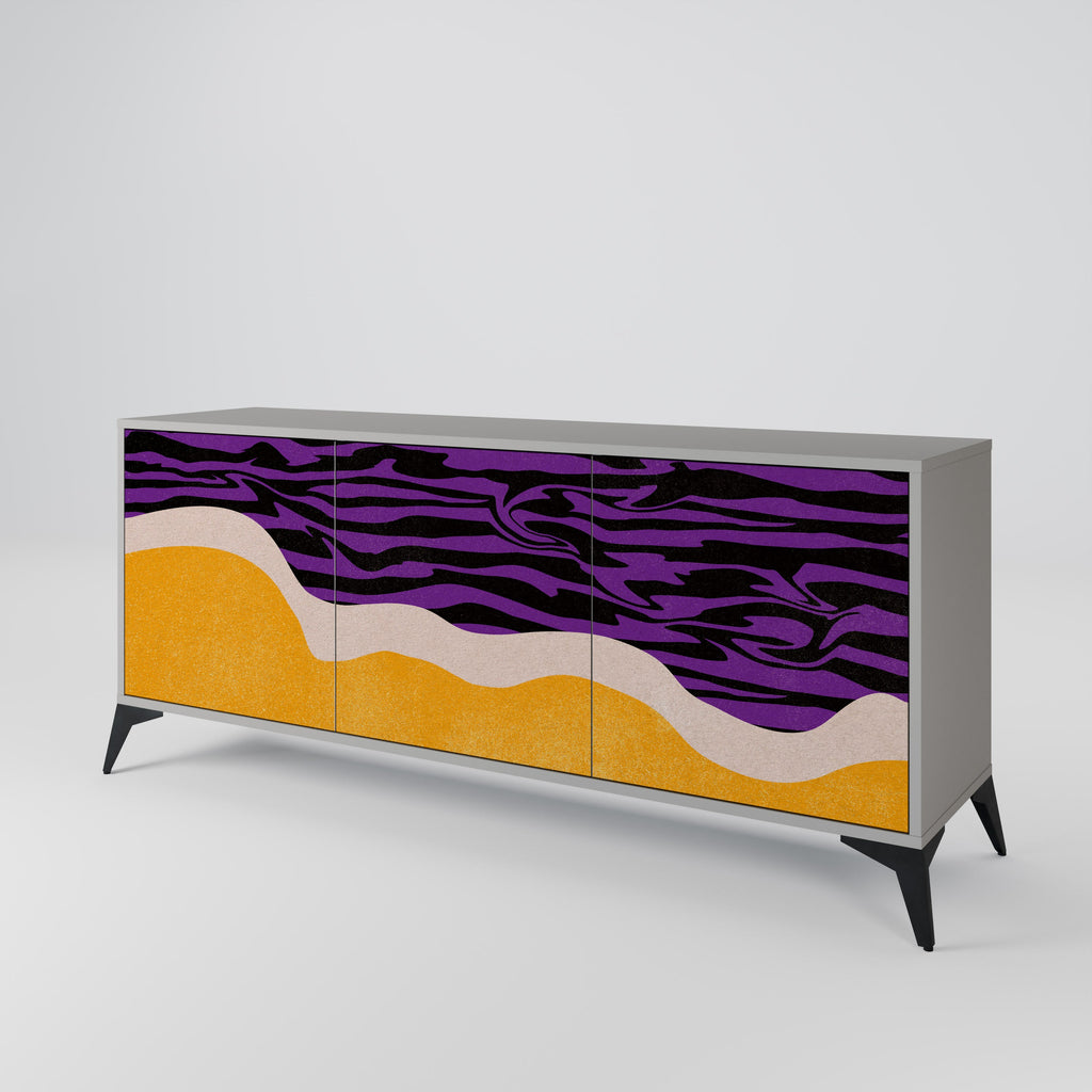 INDEPENDENT BORDER 3-Door Sideboard in Grey Finish