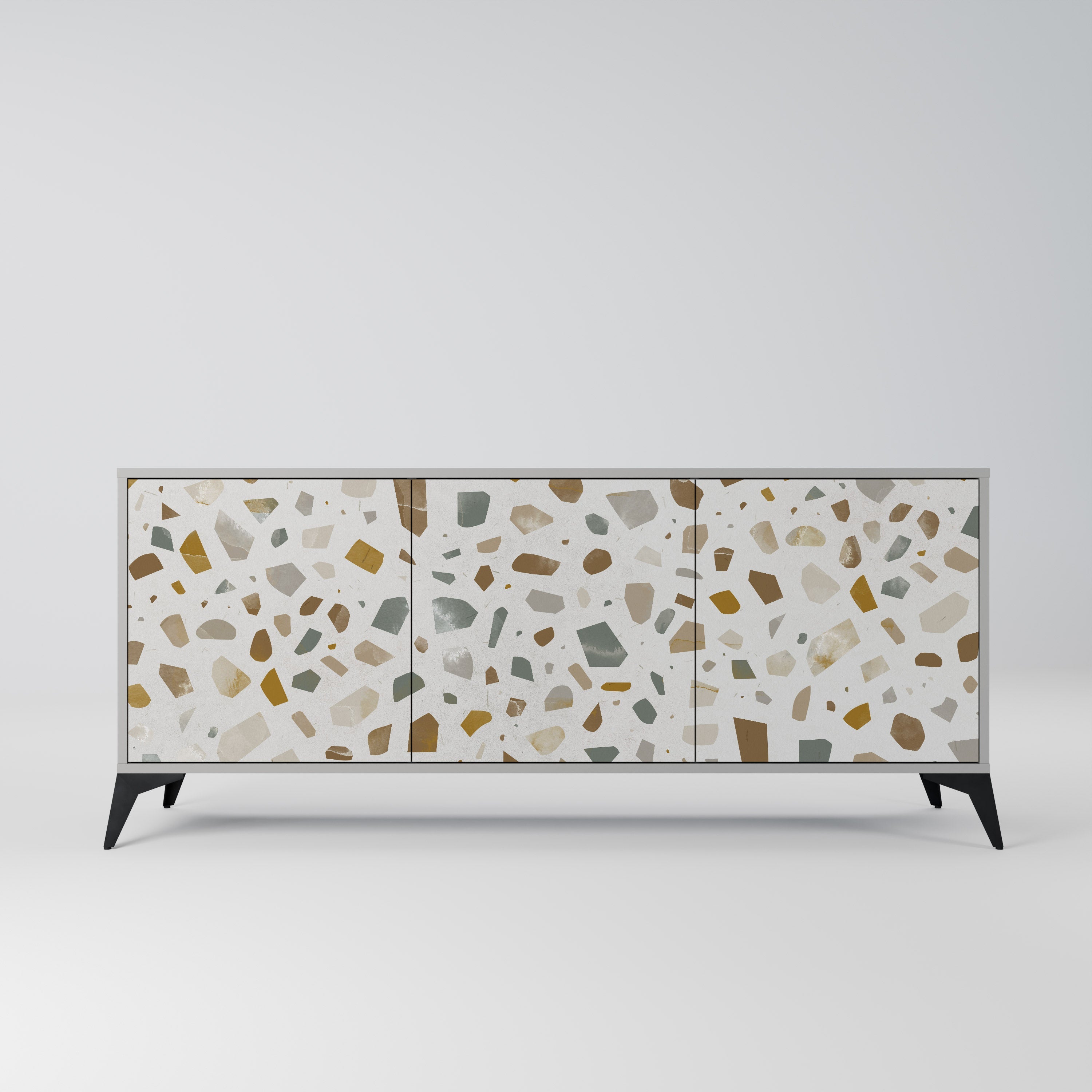 PIECES OF TOMORROW 3-Door Sideboard in Grey Finish