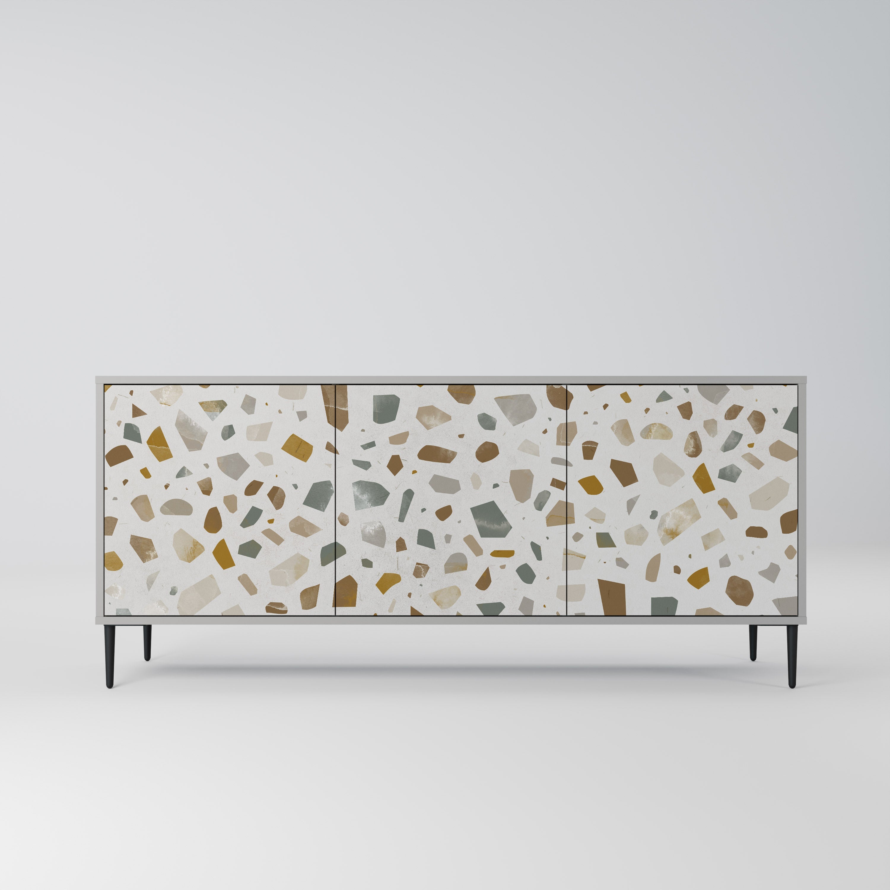 PIECES OF TOMORROW 3-Door Sideboard in Grey Finish