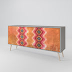 INDIAN FOLK 3-Door Sideboard in Grey Finish