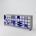 THE RIGHT PLACES 3-Door Sideboard in Grey Finish