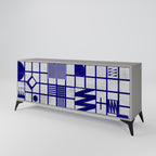 THE RIGHT PLACES 3-Door Sideboard in Grey Finish