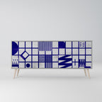 THE RIGHT PLACES 3-Door Sideboard in Grey Finish