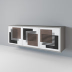 SHADOW SYNCHRONY 3-Door Sideboard in Grey Finish