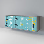 PATHS TO HAPPINESS 3-Door Sideboard in Grey Finish