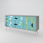 PATHS TO HAPPINESS 3-Door Sideboard in Grey Finish