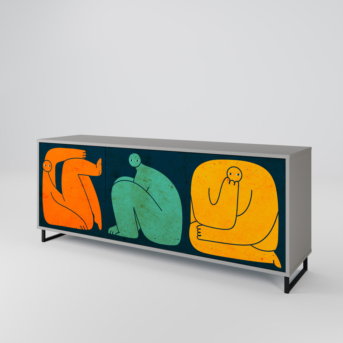 TOGETHER BUT SEPARATELY 3-Door Sideboard