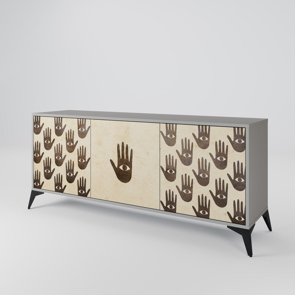 SEE MORE 3-Door Sideboard in Grey Finish