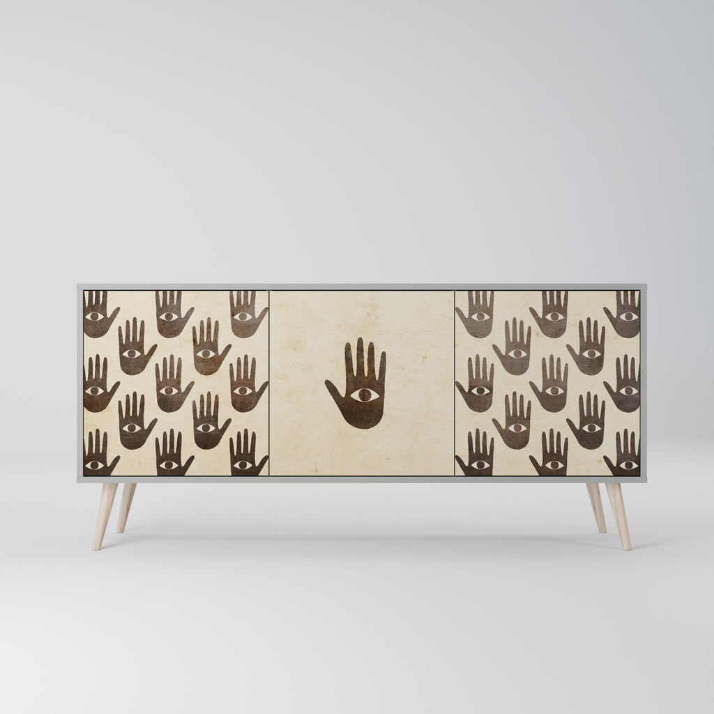 SEE MORE 3-Door Sideboard in Grey Finish