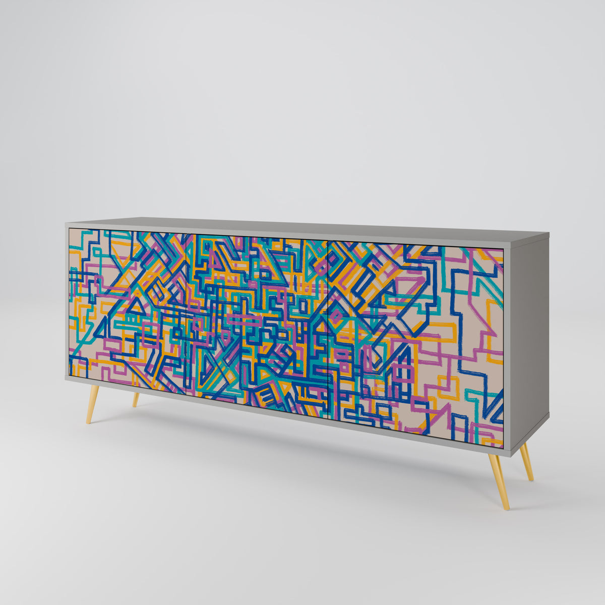 MEMORIES MAP 3-Door Sideboard