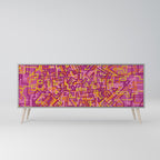 LOVELY MEMORIES Aparador de 3 Portas em Acabamento Cinzento