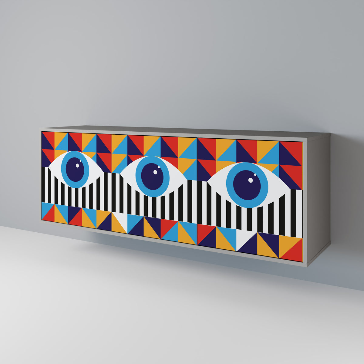 ABSTRACTION AND GEOMETRY Aparador de 3 Portas