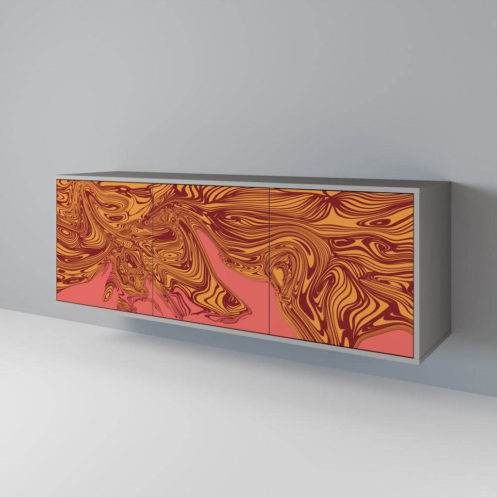 FLOATING THOUGHTS 3-Door Sideboard in Grey Finish