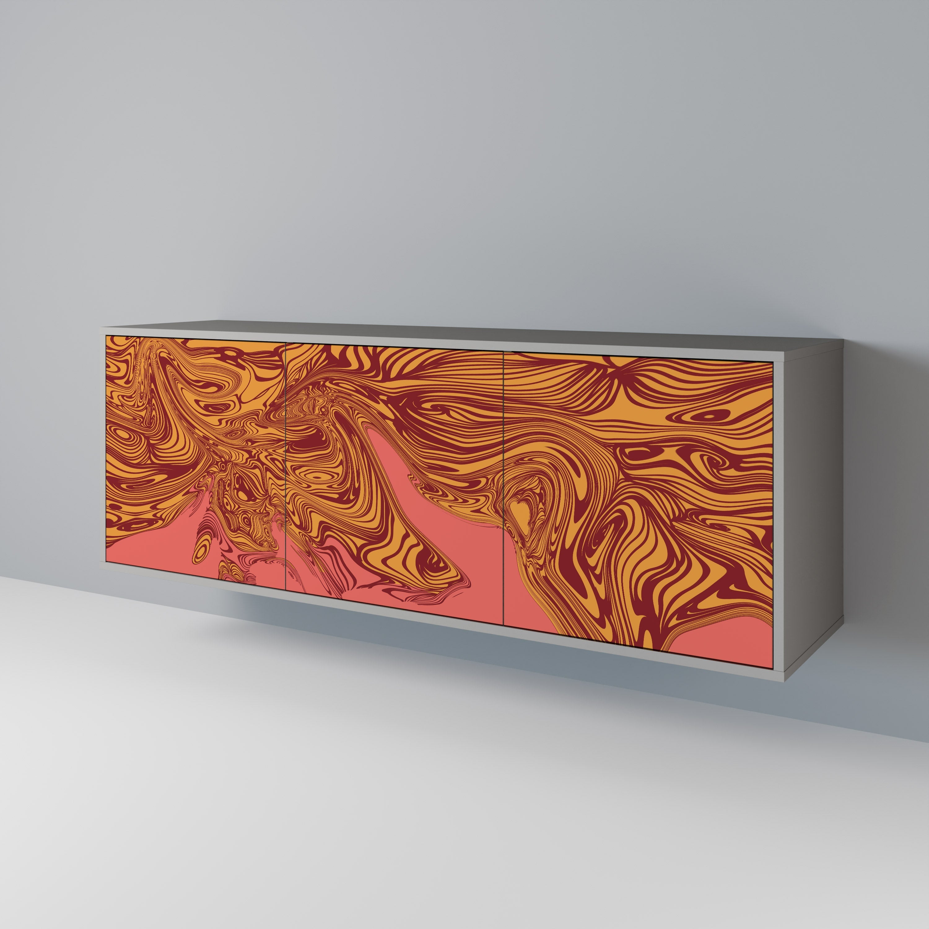 FLOATING THOUGHTS 3-Door Sideboard in Grey Finish