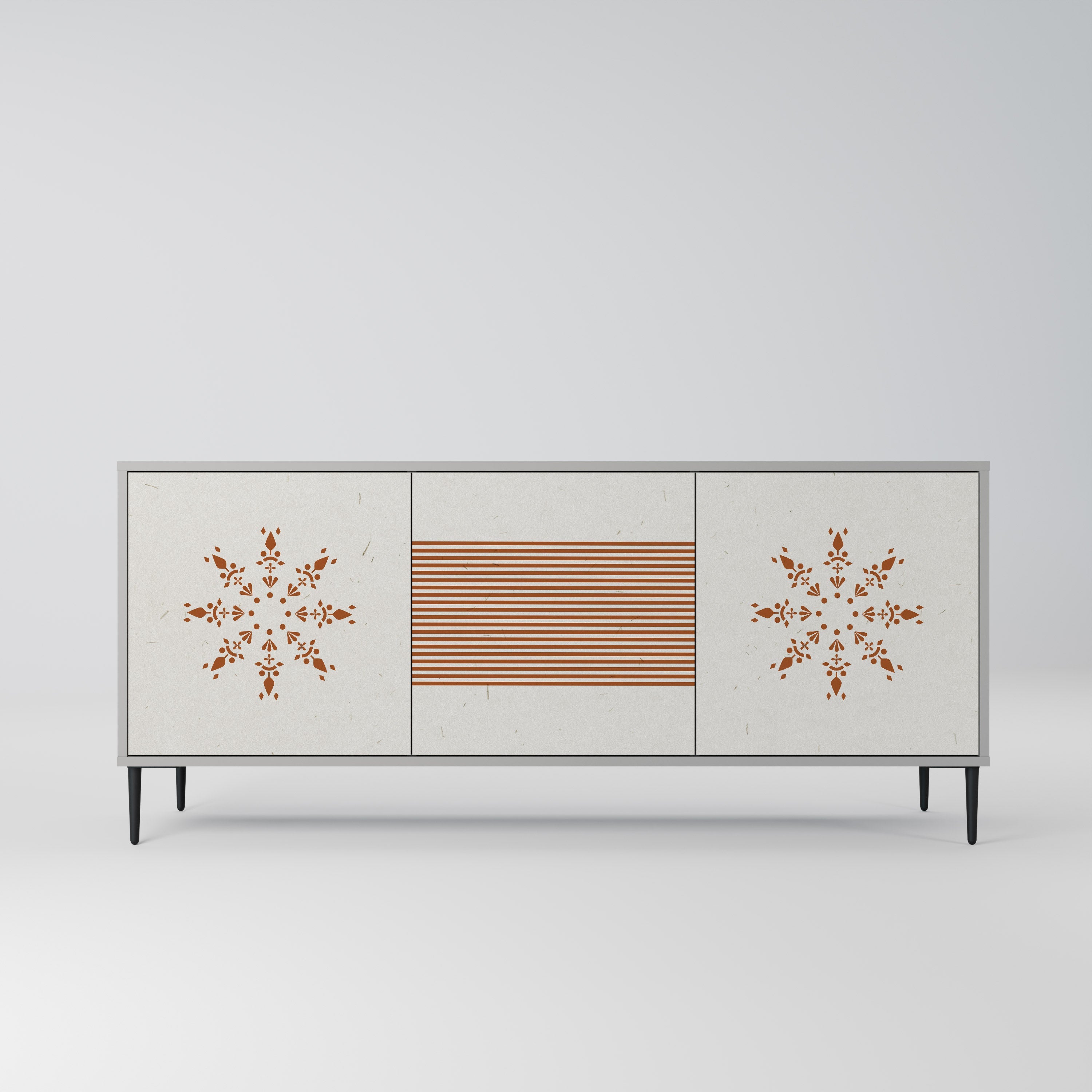 DAILY HARMONY Aparador de 3 Portas em Acabamento Cinzento