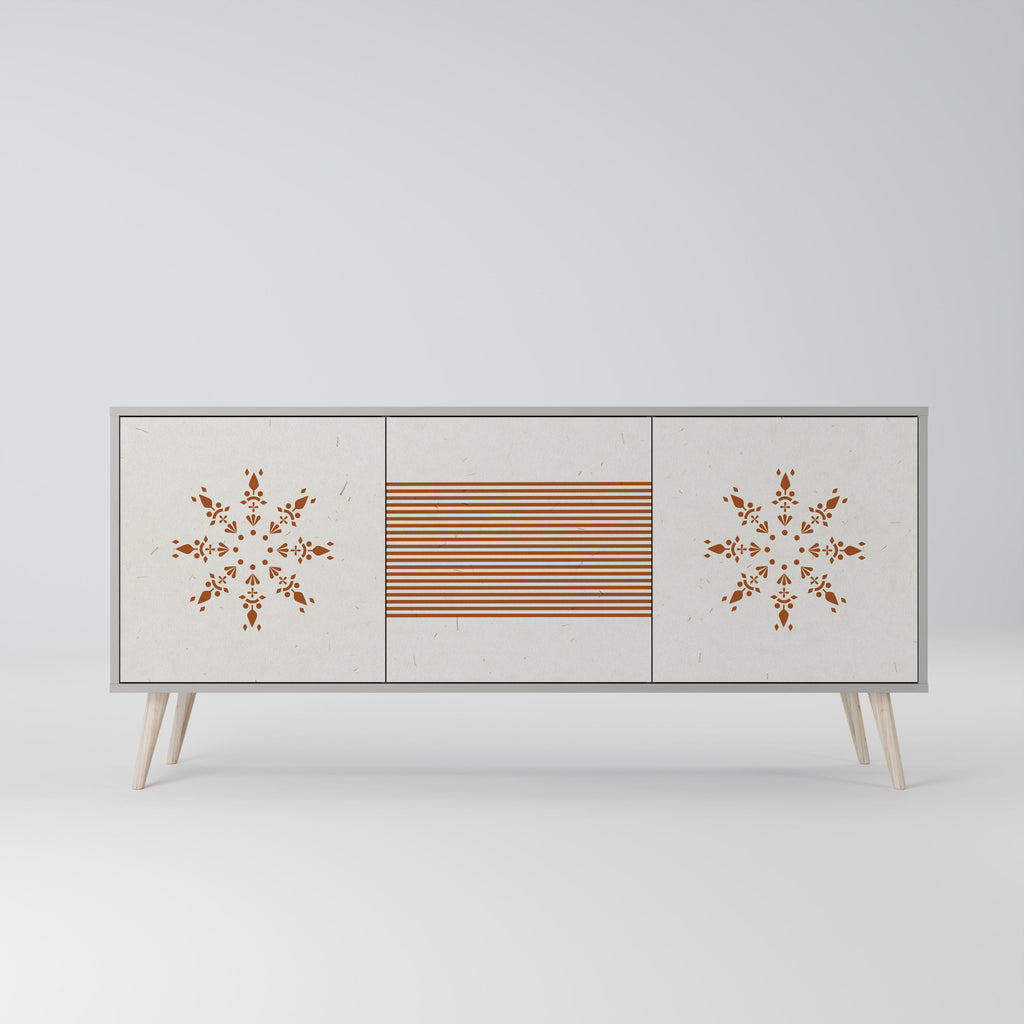 DAILY HARMONY Aparador de 3 Portas em Acabamento Cinzento