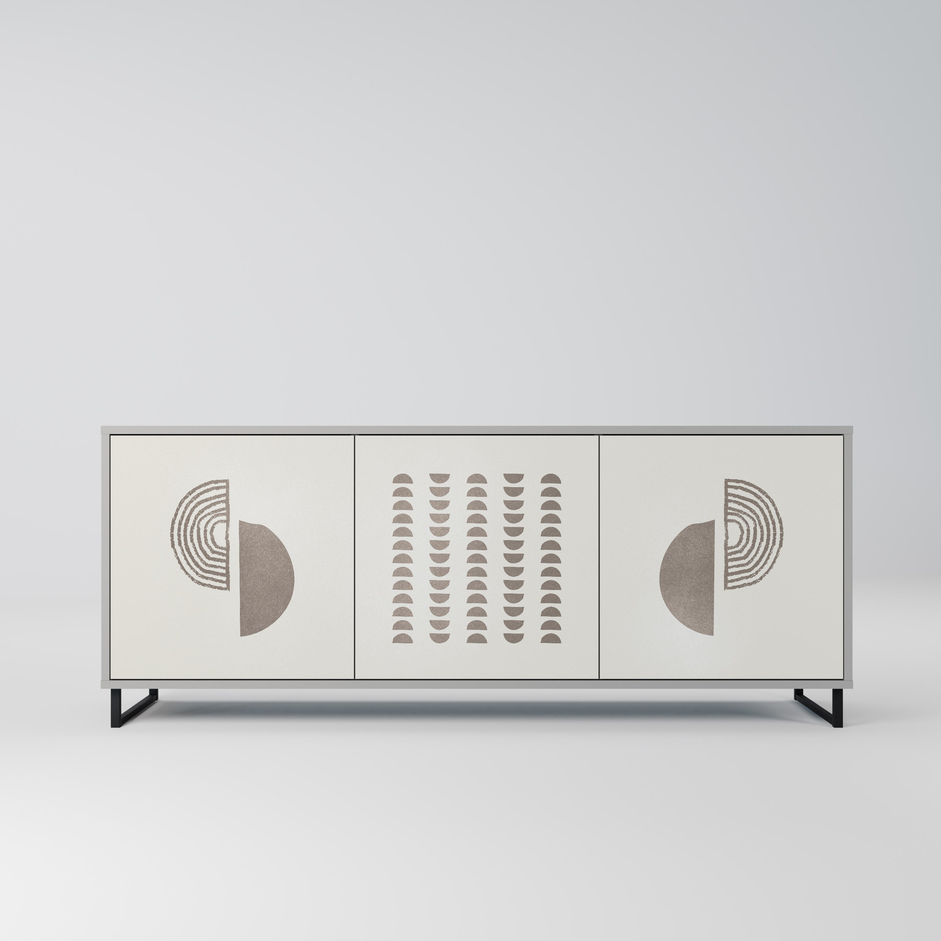 HARMONY ESSENCE Aparador de 3 Portas em Acabamento Cinzento