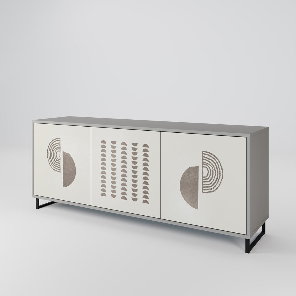 HARMONY ESSENCE 3-Door Sideboard in Grey Finish