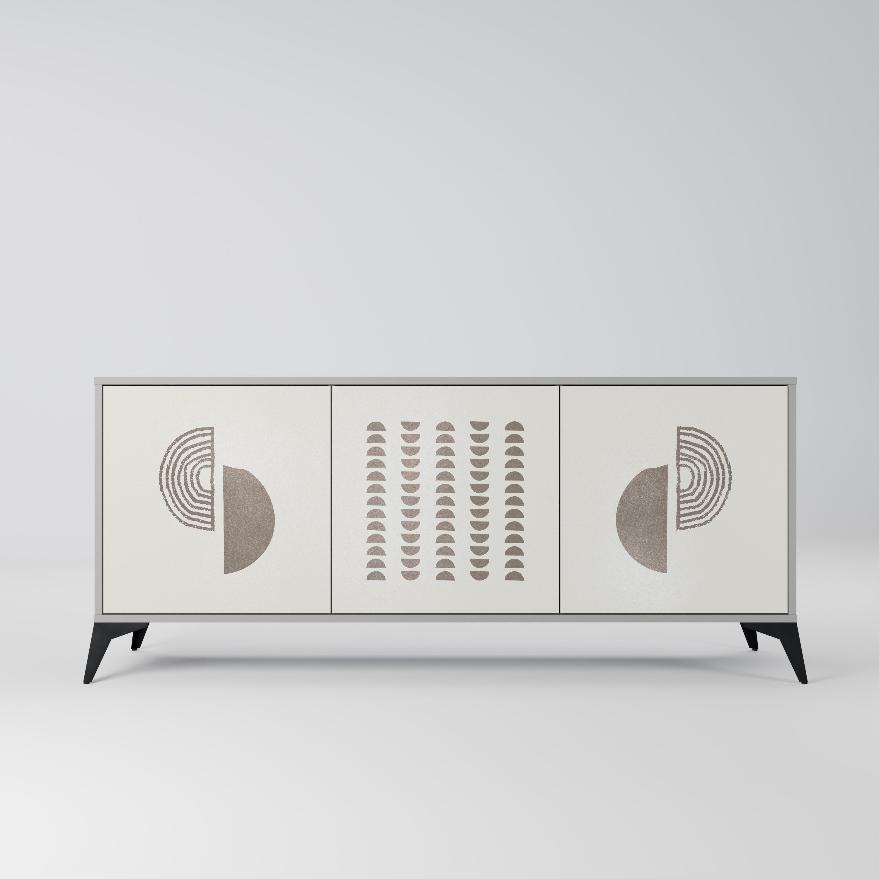 HARMONY ESSENCE Aparador de 3 Portas em Acabamento Cinzento