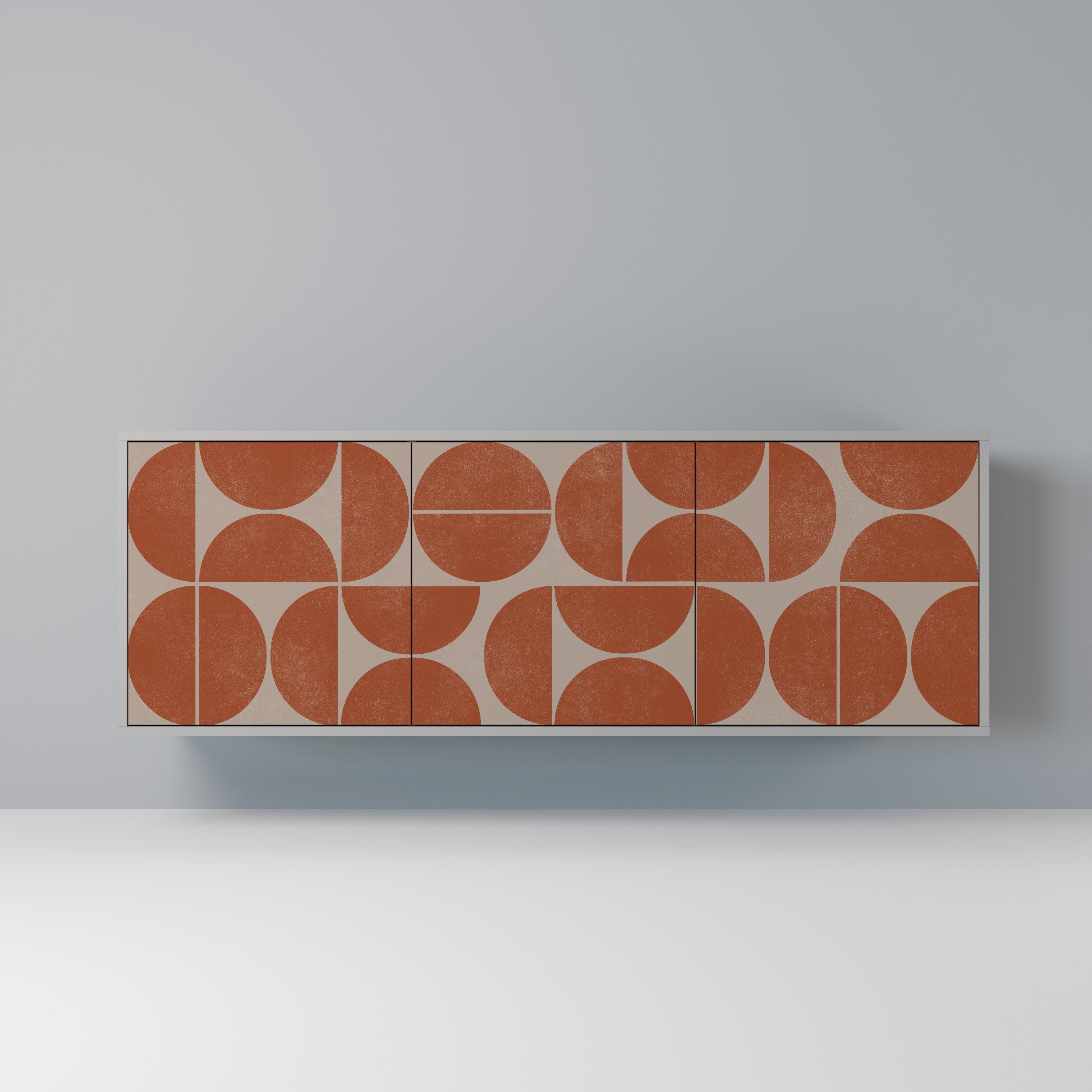 REPETITION COMPULSION 3-Door Sideboard in Grey Finish