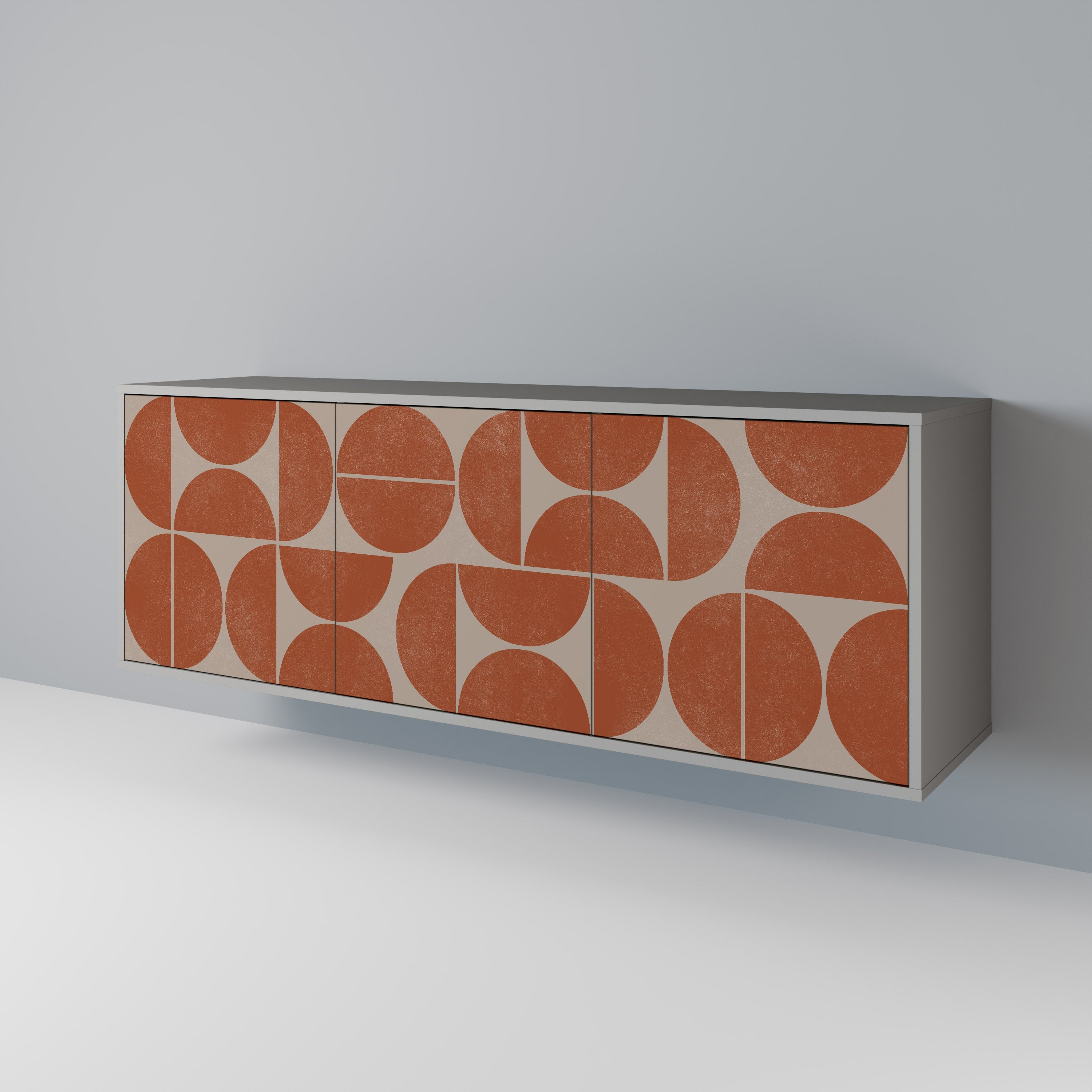 REPETITION COMPULSION 3-Door Sideboard in Grey Finish