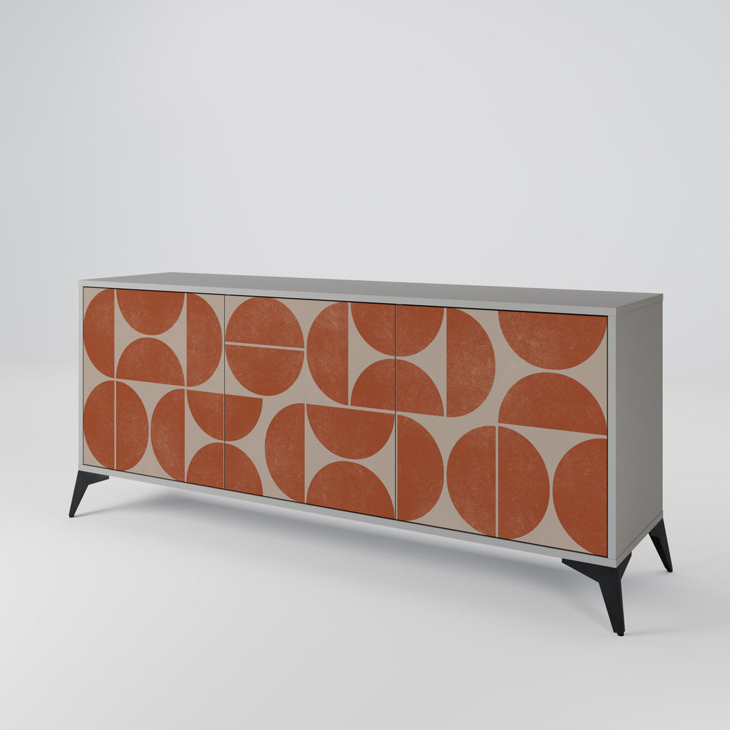 REPETITION COMPULSION 3-Door Sideboard in Grey Finish